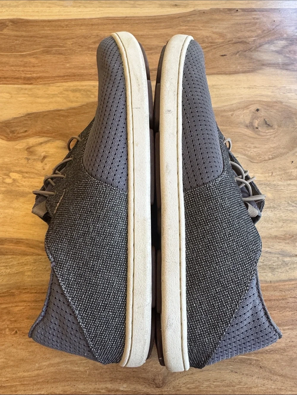 Okulai Nohea Moku Men’s Charcoal Gray No Tie Boat Shoes 9.5